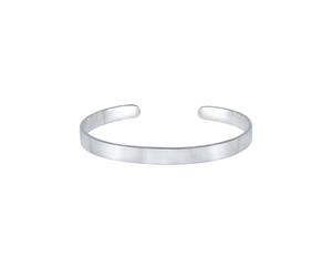 KUZZOI Herren Basic Bangle Matt 925 Silber 19