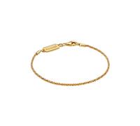 KUZZOI, Armband Herren Basic Kordelkette Gedreht 925 Silber in gold, Schmuck für Herren Gr. 23 cm