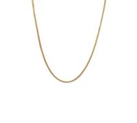 Kuzzoi Herren Halskette Schlangenkette (3 mm) in 925 Sterling Silber vergoldet Basic Kette für den Mann Länge: 50 cm