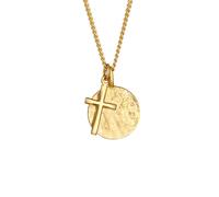 KUZZOI - KUZZOI Halskette Herren Coin Antik Kreuz Trend Modern 925 Silber Ketten