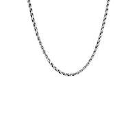 KUZZOI Herren Glieder Zopfkette Oxidiert 925 Silber 50