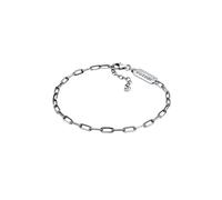 KUZZOI Herren Gliederkette Oval 925 Silber Schwarz