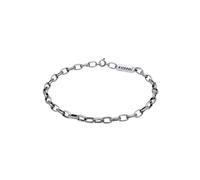 KUZZOI Herren Gliederkette Oval Massiv Basic 925 Silber 19