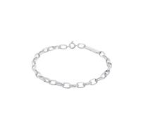 KUZZOI Herren Gliederkette Oval Massiv Basic 925 Silber 19
