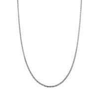 Kuzzoi Herren Halskette 925 Sterling Silber, Basic Panzerkette (2.3 mm) oxidiert im Used Look, Stäbchenpanzerkette ohne Anhänger für Mann und Frau, Silberkette für Herren, Kettenlänge 55 + 5 cm