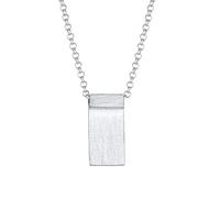 KUZZOI, Halskette Herren Rechteck Platte Münze 925 Silber in silber, für Herren Gr. 55 cm