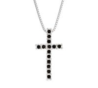 KUZZOI Herren Kreuz Religion 925 Sterling Silber, mit Kristallen von Swarovski® 50