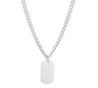 Kuzzoi Halskette Panzerkette Anhänger Platte 925 Silber, silber Silber