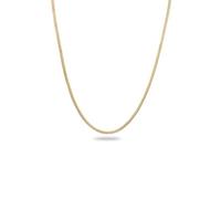 Kuzzoi Herren Halskette Schlangenkette (3 mm) in 925 Sterling Silber vergoldet Basic Kette für den Mann Länge: 60 cm