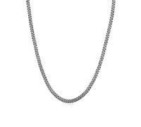 Kuzzoi Herren Halskette Schlangenkette (5 mm) in 925 Sterling Silber oxidierte Kette für den Mann Länge 60 cm