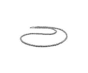 KUZZOI Herren Königskette Oxidiert Basic 925 Silber 60