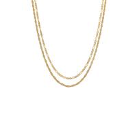 KUZZOI Herren Kordel Figaro 2er Set 925 Silber goldfarben