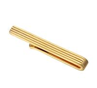 Kuzzoi Herren Krawattennadel mit Rillen Struktur, Krawattenklammer (5 mm) poliert für normale Krawatten, Krawattenschmuck für Männer im lässigen Look