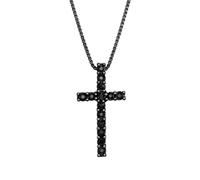 KUZZOI Herren Kreuz Religion 925 Silber, mit Kristallen von Swarovski® 45