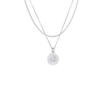 KUZZOI Herren Layer Erbskette Kompass 925 Silber silberfarben