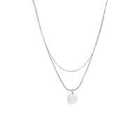 KUZZOI Herren Layer Kordel Plättchen 925 Silber 50