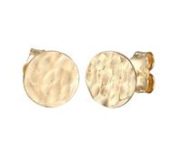 Kuzzoi Herren Ohrringe Plättchen (7.5 mm) aus 375er Gelbgold Plättchen Ohrstecker für den Mann