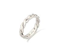Kuzzoi Herren Ring Twist Design 925 Sterling Silber - Massiver Bandring 4 mm Breite, Handgefertigter Schmuck für Männer im modernen Vintage Stil, Ringgröße 66