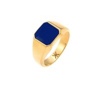 Ring Herren Siegelring Emaille Blau Basic 925 Silber Kuzzoi Gold 60 (Artikelnummer: 5M647/70X60)