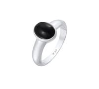 KUZZOI Herren Siegelring Onyx Oval Basic 925 Silber 60