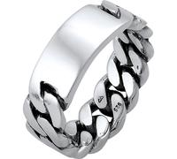 KUZZOI Herren Siegelring Panzer Glieder Platte 925 Silber 64