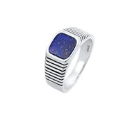 KUZZOI, Ring Herren Siegelring Sodalith Quadrat 925 Silber in silber, für Herren Gr. 66 mm