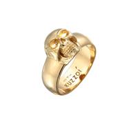 Kuzzoi Ring Herren Siegelring Totenkopf 925Er Silber, gold Gold