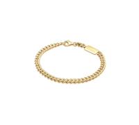 Kuzzoi Herren Silber Armband Panzerkette (5 mm) 925 Sterling Silber vergoldet mit Karabinerverschluß für den Mann Panzerarmband Länge 23cm