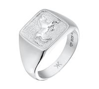 KUZZOI Siegelring Pferd 925 Sterling Silber 66 Herren