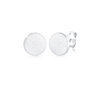 KUZZOI Herren Stecker Basic Geo Brushed Trend 925 Silber silberfarben