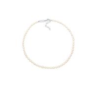 KUZZOI Herren Süßwasser-Zuchtperle Oval 925 Silber 42