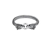 KUZZOI Herren Wolfskopf Ringverschluss Trend 925 Silber 21