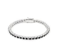 Kuzzoi Herren Zirkonia Armband aus 925 Sterling Silber mit Kastenschloss brillantes Tennisarmband für den Mann Länge 19 cm
