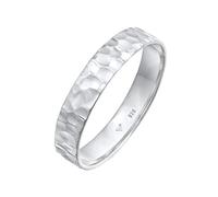 Kuzzoi Herrenring (4 mm) Massiv Handgefertigt, Bandring für Männer aus 925 Sterling Silber, Ehering Verlobungsring Freundschaftsring, Herren Ring gehämmert, Ringgröße 64, 0604962922_64