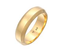 Kuzzoi Herrenring (7 mm) Massiv Handgefertigt, Bandring für Männer aus 925 Silber vergoldet, Ehering, Verlobungsring, Freundschaftsring, goldener Ring poliert, Ringgröße 54, 0610461521_54