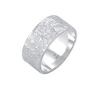 Kuzzoi Herrenring (9 mm) Massiv Handgeschmiedet, Bandring für Männer aus 925 Sterling Silber, Cooler Silberring im Used Look, Ring mit rustikaler Struktur poliert, Ringgröße 60, 0612992920_60