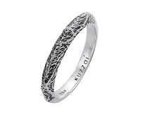 KUZZOI, Ring Herren Bandring Schmal Used Look 925 Silber in gelb, für Herren Gr. 64 mm
