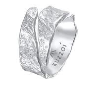 KUZZOI Bandring Struktur Used Look 925 Silber 64 Herren