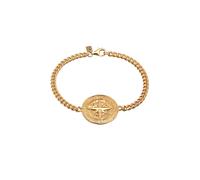 KUZZOÍ Armband Kompass Maritim Maskulin Massiv 925 Silber, gold Gold