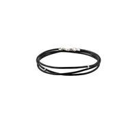 KUZZOI Lederarmband Herren 925 Sterling Silber 19