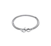 KUZZOI Männer Kordelkette T-Bone Oxidiert 925 Silber silberfarben Herren
