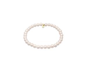 KUZZOI Männer Robust Muschelkernperlen 925 Silber goldfarben Herren