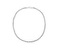 Kuzzoi massive 925 Silber Königskette Herren Halskette, Dicke 4mm, Länge 50 cm, mit Schmuckbox, Herrenkette Silberkette ohne Anhänger - 0110970118_50