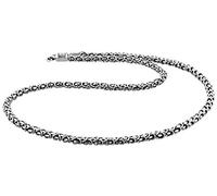 Kuzzoi massive 925 Sterling Silber Königskette Herren Halskette, Dicke 4mm, Länge 50cm / 60cm, mit Schmuckbox - 345054