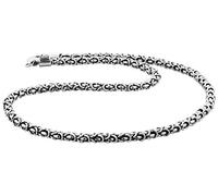Kuzzoi massive 925 Sterling Silber Königskette Herren Halskette, Dicke 5mm, Länge 50cm / 60cm, mit Schmuckbox - 345055