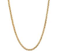 Kuzzoi Massive Königskette, Herren Halskette 925 Silber vergoldet, Goldene Silberkette (4 mm) für den Mann, Länge 60cm, mit Schmuckbox - 0102650322_60