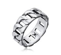Kuzzoi Massiver Herrenring(8mm) schwarz oxidiert Bandring 925 Silber