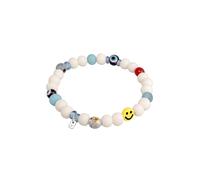KUZZOI mit Smiling Face Bead Glas Harz Perlen 925 Silber 21 Herren
