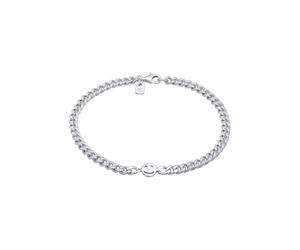 KUZZOI mit Smiling Face Happy 925 Silber silberfarben Herren