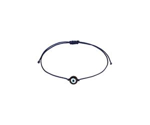 KUZZOI Nylon Textilarmband Evil Eye Glas Bead Blau Herren